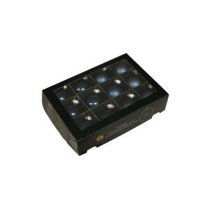 Prémium Sötétkék Üveg Karácsonyi Gömb Szett - 5cm, 12db