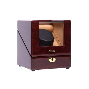 Lakkozott mogyoró színű fa óraforgató 1 órának 832 139744357 - Óraforgató & óratartó doboz