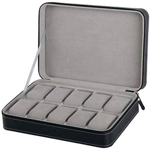 Fekete cipzáras óratartó 10 db órának 139745552