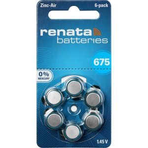 Renata ZA675 hallókészülék gombelem 6db/csomag 139745969 - Renata