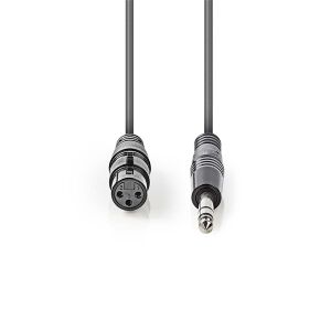 Nedis COTH15110GY15 audio kábel 1,5 M XLR (3-pin) 6.35mm Szürke 139751321 - XLR kábel