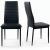 Set blagovaonskih stolica Pepita Elyra od crne umjetne kože, pogled sprijeda i sa strane