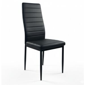 Pepita Elyra black faux leather dining chair - Kitchen Furniture