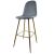Schräge Ansicht des Pepita Alvara Barhockers aus grauem Kunstleder