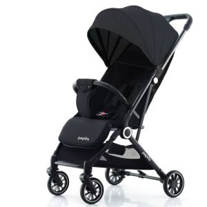 Pepita Molly kompakter Sportkinderwagen mit verstellbarer Fußstütze und Rückenlehne #schwarz