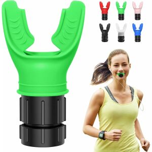 Antrenor de respirație Légzéstréner verde pentru capacitatea pulmonară, rezistență și controlul respirației - Echipamente de fitness