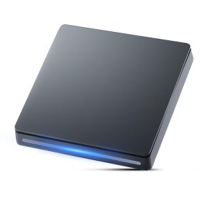 Zadabso® intelligens kapcsoló, WiFi Tuya Smart Life, 1 csatorna, Alexa és Google Home kompatibilis, App vezérlés, vezetékes, hangvezérlés, nincs szükség központra, fekete színű