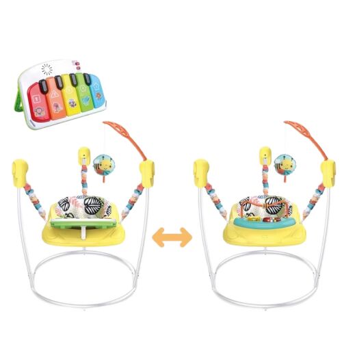 Saritor pentru copii 2 in 1 cu Centru de Activitati WePro Store, Baby Jumper, Ajustabil pe Inaltime, Scaun Rotativ 360, Sunete, Lumini si Accesorii atractive, ideal pentru bebelusi de la 6 lu 139765358