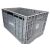 Pepita Collapsible Plastic Storage Crate, Stackable, 60x40x34 cm, angled view