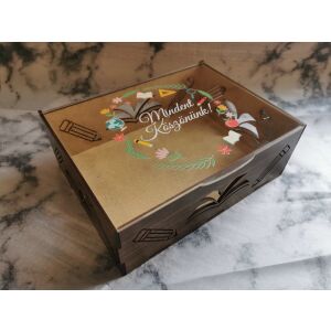 UV nyomtatott, lézer-vágott egyedi ajándék doboz - Mindent köszönünk felirattal, akril tetővel 139768609 - Ajándék kütyü