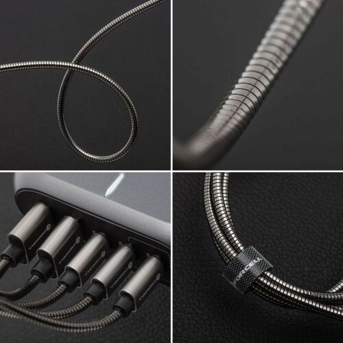 Forcell F-Energy USB A - USB C kábel QC4.0 3A 66W Fém 2 m C234 ezüst 139780793