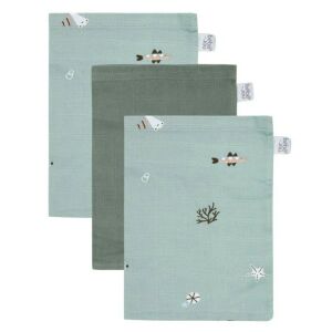 Bébé-Jou 3 db muszlin arctörlő kendő - Ocean Vibes 139781844 - Baba Fürdetés & Ápolás