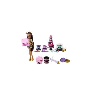 Monster High Clawdeen Wolf baba szülinapi torta díszítő kiegészítőkkel - Mattel