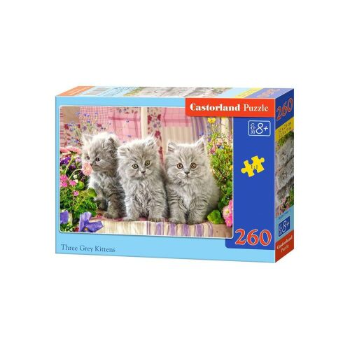 Castorland 260 db-os puzzle - Három szürke cica (B-27491) 139782908