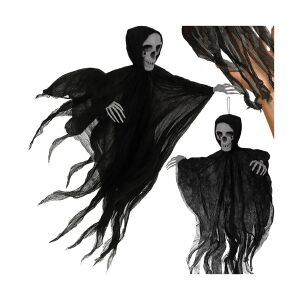 Ruhhy crni viseći kostur Halloween dekoracija, 70cm sablasni rekvizit - Sezonski ukras