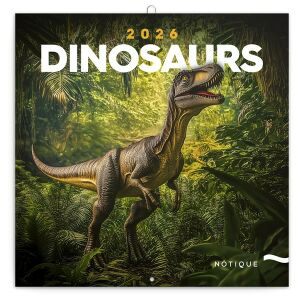 REALSYSTEM Dinosaurs 2026 Naptár Borító: Raptor a dzsungelben - REALSYSTEM