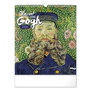 REALSYSTEM 2026 fali naptár Vincent van Gogh 'Joseph Roulin portréja' festményével - REALSYSTEM