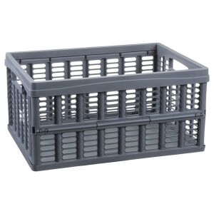 IRIS összecsukható rekesz, 32,5 literes, szürke 12450809 139787258 - Tárolódoboz & kosár