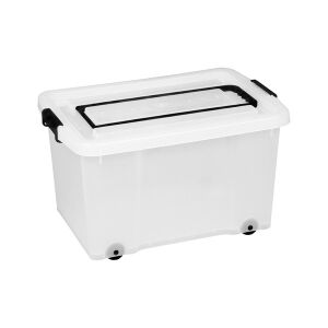 IRIS Uno Box 50 literes tárolódoboz zárható tetővel, kerekekkel, fogóval húzható 20460800 139787312 - Tárolódoboz & kosár