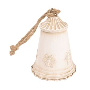 Bádog kolomp fehér 11,5x16cm 139790418 - Karácsonyfadísz