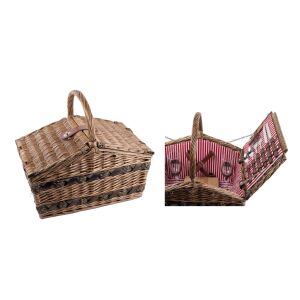 Piknik kosár szett fedeles 4 személyes 139790424 - Piknik kosár