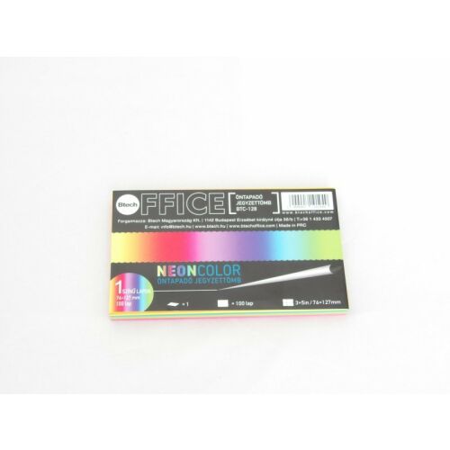 Btech neon color öntapadó jegyzettömb 141471021