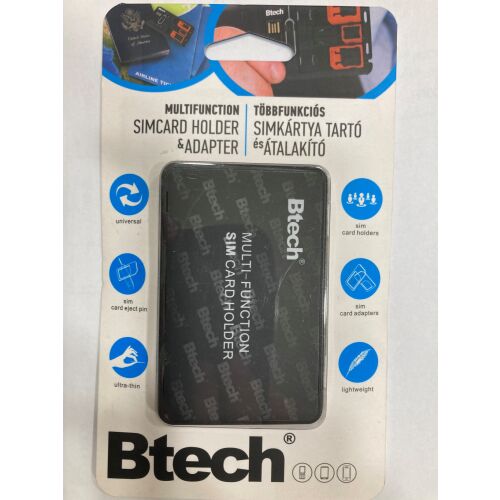 Btech BSH-8090 SIM kártya tartó és adapter, piros 141470368 - SIM kártya adapter