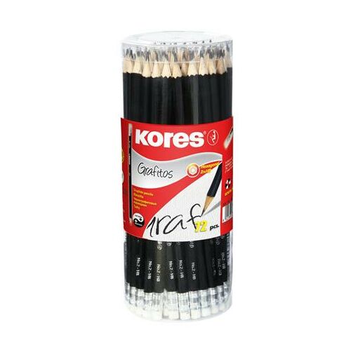 Grafitceruza radírral, HB, hatszögletű, KORES 139793345
