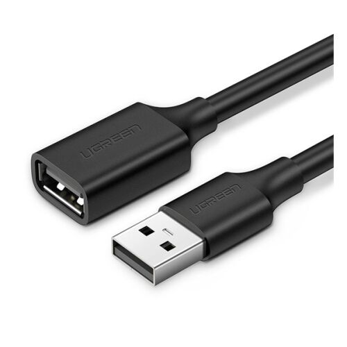UGREEN USB hosszabbító kábel, 100cm, fekete, USB 2.0 toldó - Ugreen