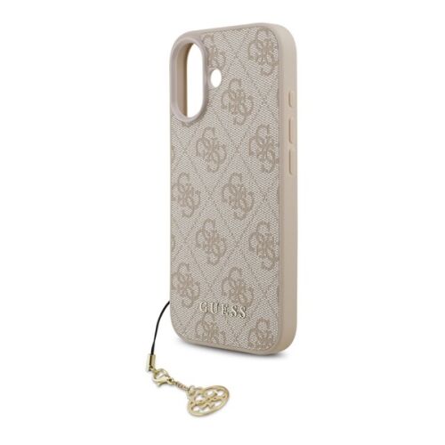 iPhone 17 GUESS 4G CHARMS műanyag telefonvédő textil hátlap, telefondísz, RÓZSASZÍN 139794719 - CG Mobile