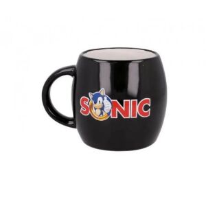 Sonic, a sündisznó fekete kerámia bögre logóval - Termosz és italtartó