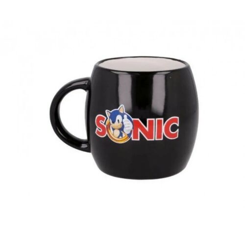 Sonic, a sündisznó fekete kerámia bögre logóval