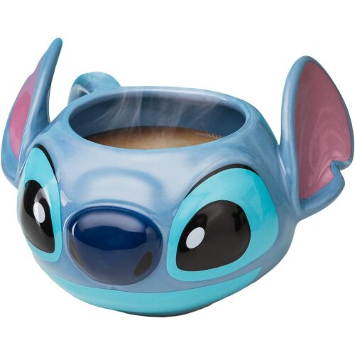 Paladone Stitch Bögre, Hivatalos Disney Lilo & Stitch Kávésbögre, 450 ml Kék Kerámia Bögre