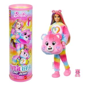 Păpușa Barbie Cutie Reveal Care Bears cu costum Csupaszív și accesorii - Barbie Baba