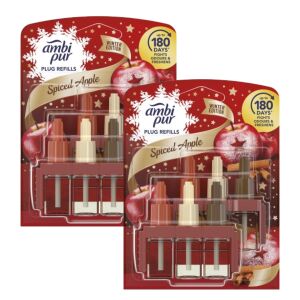 Ambi Pur 3Volution Spiced Apple Plug Refills, 2-pack, Winter Edition - Diffuser and Electric air freshener