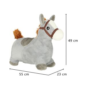 Gyerek gumi ugráló plüss lovacska - 49x23x55cm 139809137 - Ugráló labda / figura