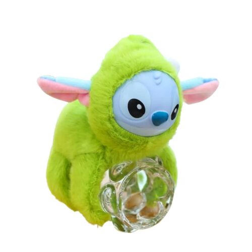 Jucărie de pluș verde Stitch Plus cu coadă mobilă