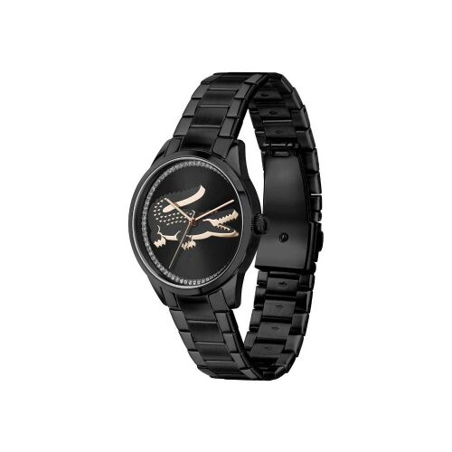 Lacoste Ladycroc 2001192 női fekete karóra ferde nézetben - Lacoste