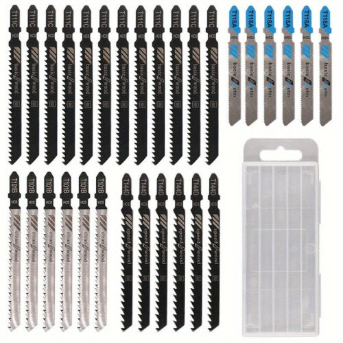 30 db különböző fűrész penge - magas széntartalmú acél, fekete és kék fogantyú 139853798