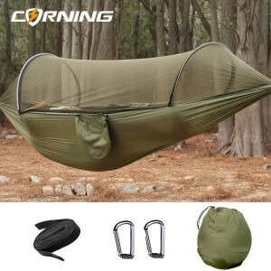 Extra Nagy Szúnyoghálós Függőágy Oldaltároló Táskával 139853220 - Kemping függőágy