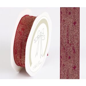 Iris Juta szalag fémszállal 15mm/10méter - Piros