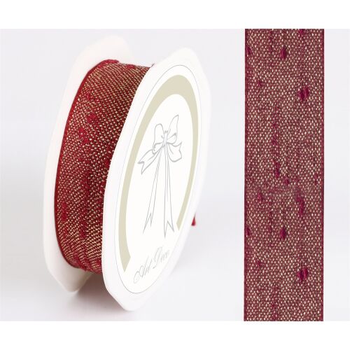 Iris Juta szalag fémszállal 15mm/10méter - Piros 139841200