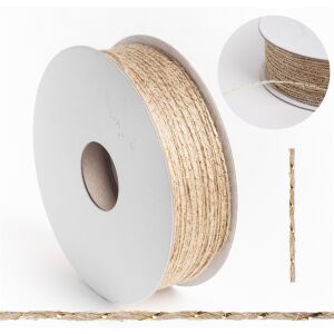 Iris Juta szalag fémszállal 1mm/100 méter - Natúr/arany