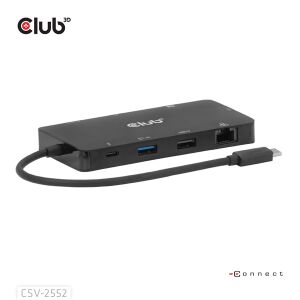 Club3D CSV-2552 USB-C Dokkoló Állomás Dual HDMI-vel és 100W Teljesítmény Szállítással - Club3D