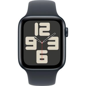 Apple Watch SE (2024) GPS (44mm) Okosóra - Éjfekete Alumíniumtok Éjfekete Sportszíjjal (S/M) 139841559 - Apple