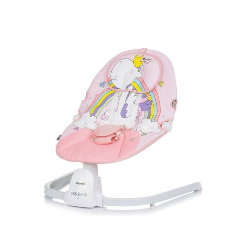 Chipolino Oasis rózsaszín elektromos babahinta unikornis mintával