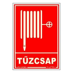 Piktogram Tűzcsap piros (FLUOR.) 139820580 - Jelölés & Figyelmeztetés