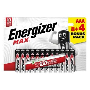 Energizer Max Alkáli Mikro Elem AAA B8+4 139820705 - Батерия и акумулатор