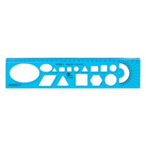 Sablon vonalzó OPTIMA hajlékony kék 30cm 139822011 - Geometriai sablon