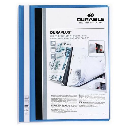Gyorsfűző DURABLE Duraplus A/4 széles panorámás kék 139822072